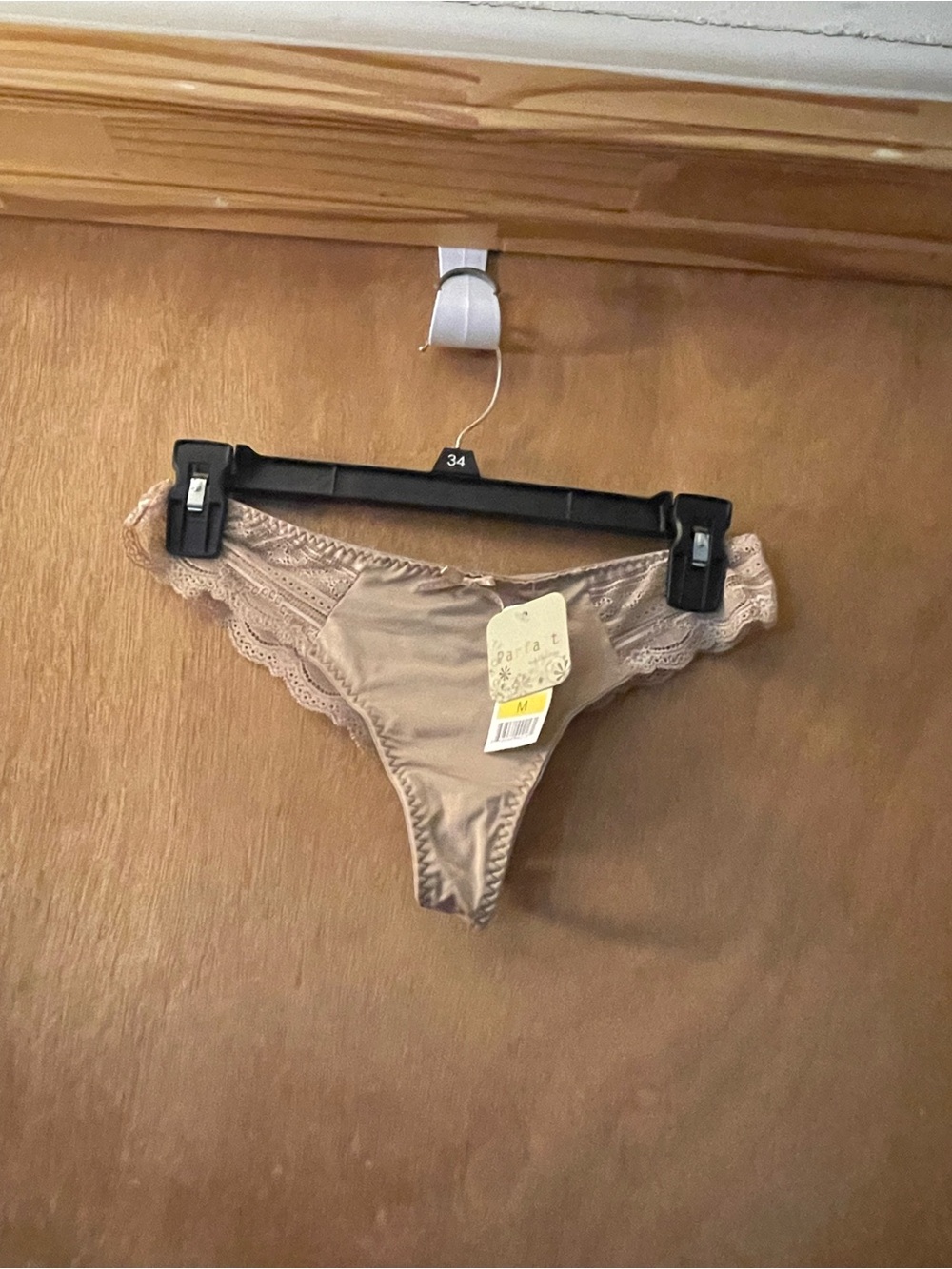 Lace-Trim Thong
